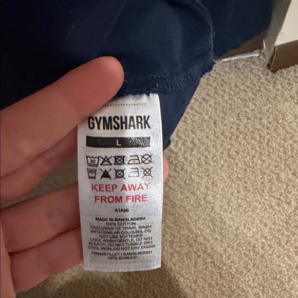 Gymshark Men's Navy Long Sleeve Shirt - size large - Picture 3 of 4